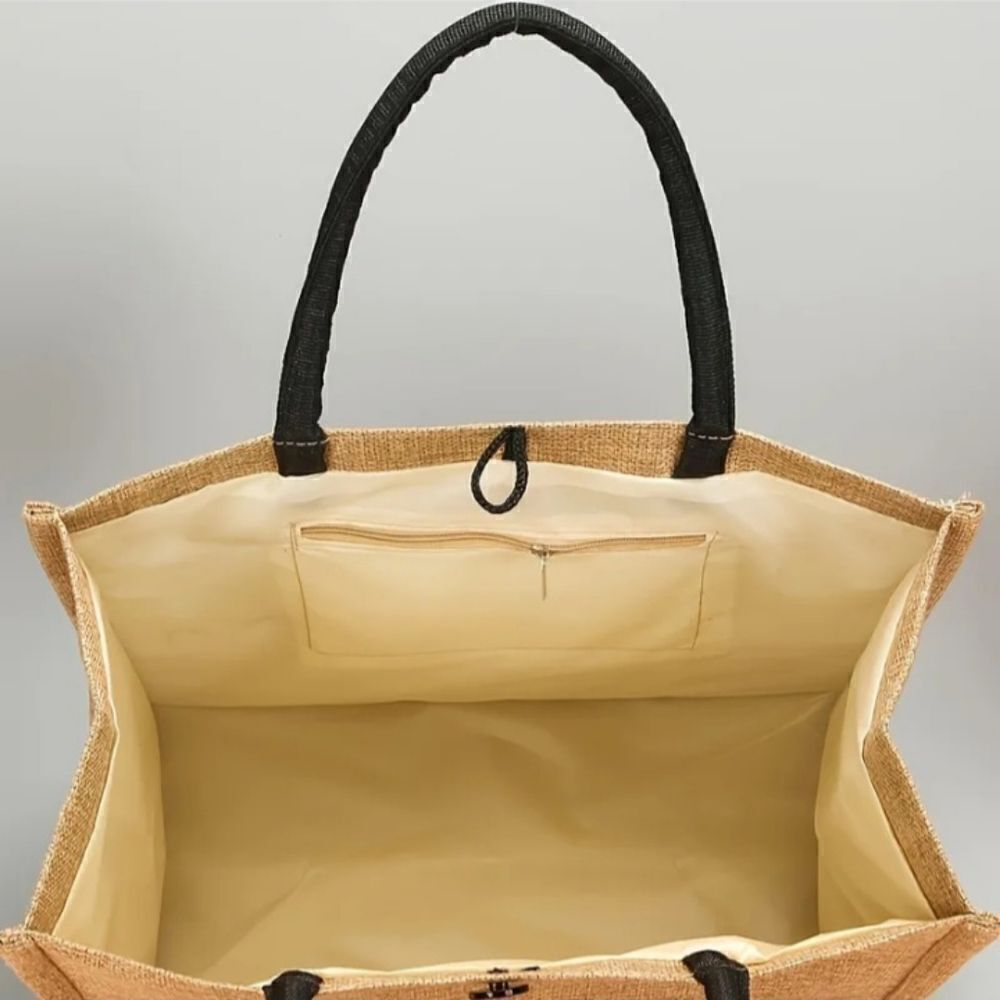 Better Day Burlap Bag - Picture 3 of 6